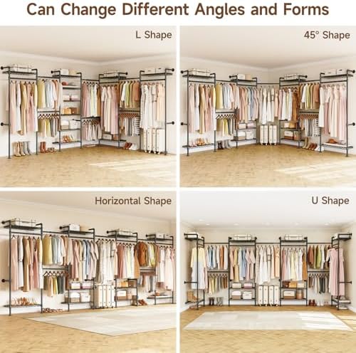 onbrill l7 wall mounted industrial pipe clothing rack showing dimensions