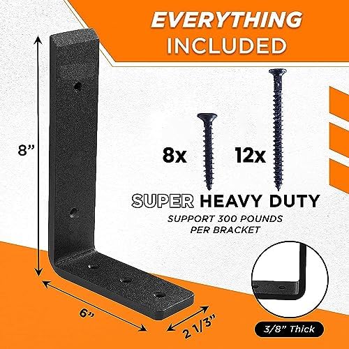 batoda 8” countertop support steel brackets (4 pcs) shown in use