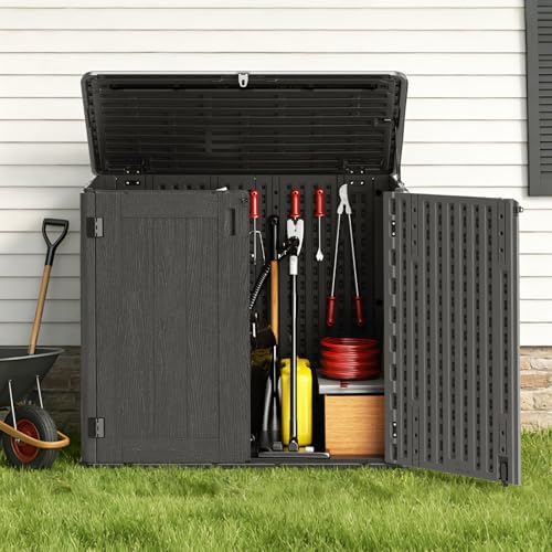 outdoor storage cabinet waterproof 31 cu.ft with lockable, view 10