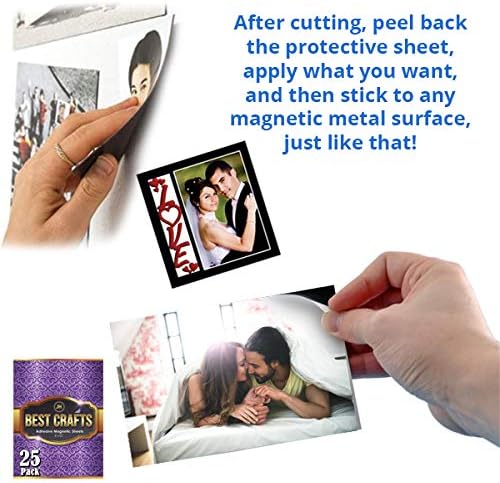 Adhesive Magnetic Sheets | Flexible Magnet with Adhesive Backing | 8 x 10 Inc...