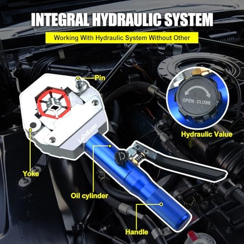 hydraulic ac hose crimper kit 71500 with snap-on showing dimensions