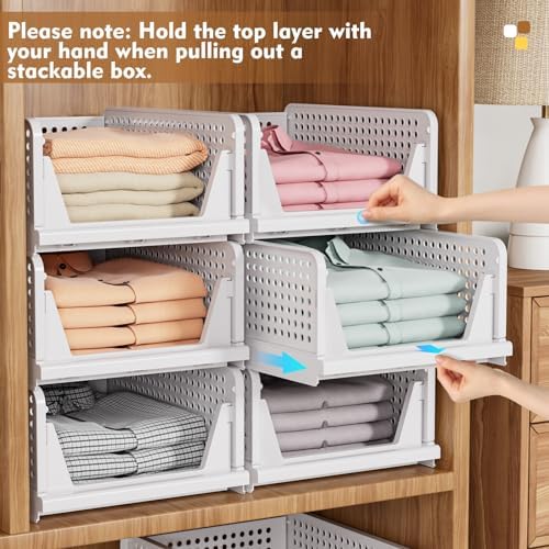 snslxh 5 pack stackable closet organizer box, multifunctional, package contents