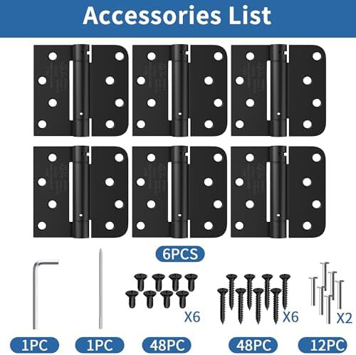 4 inch self closing door hinges, spring hinges, front angle view