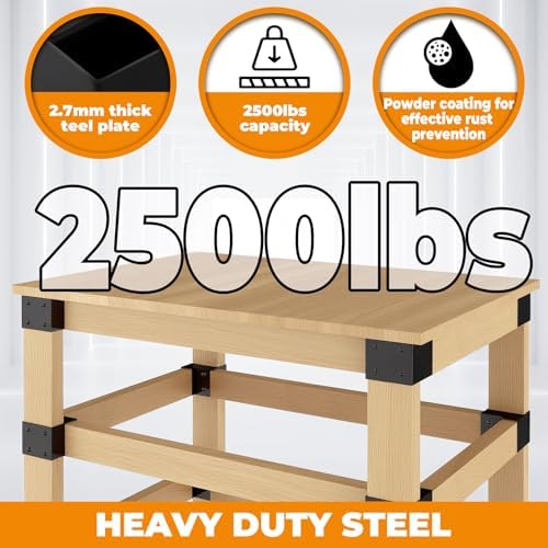 workbench brackets kit 12 pcs 3-way right angle, side view