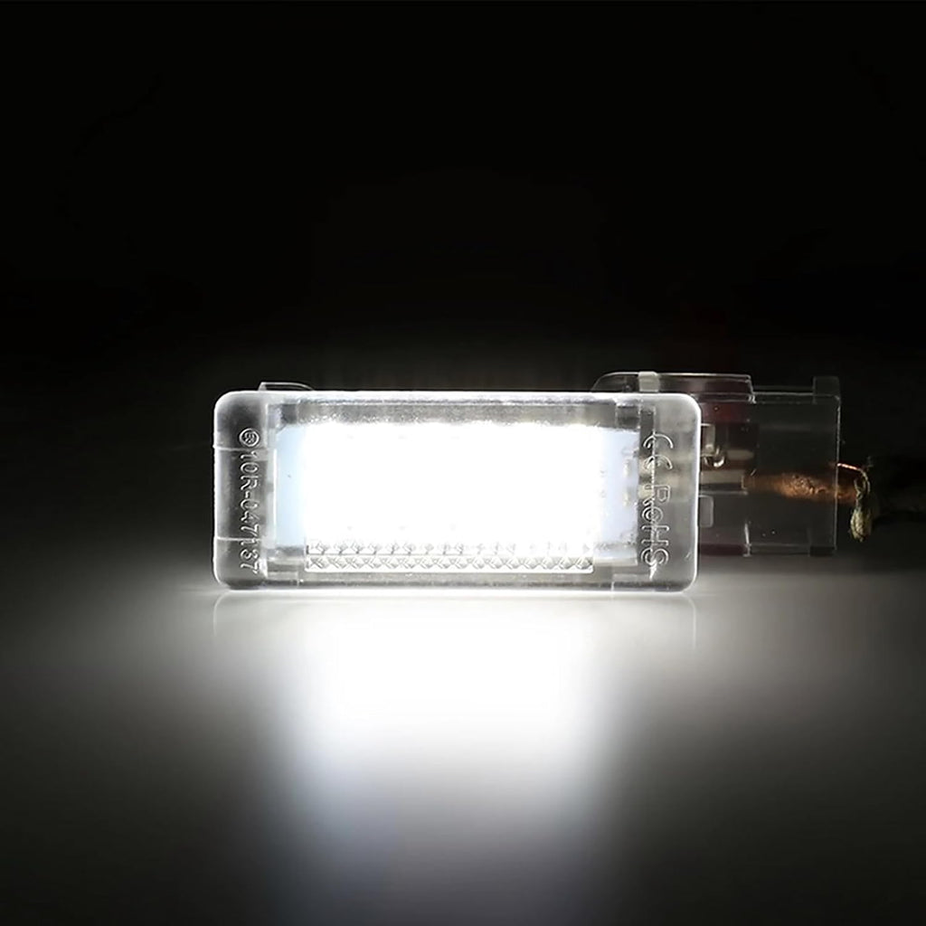 LED Footwell Under Door Glove Box Interior Trunk Lights Compatible with VW Golf MK7 GTI Jetta MK5 MK6, OEM Replacement Error Free - 2PCS (White)