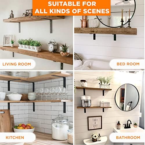 batoda 8" heavy duty shelf brackets for floating on a desk or shelf