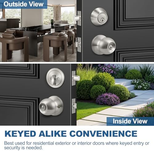 bestten 2 pack all keyed same exterior door, package contents