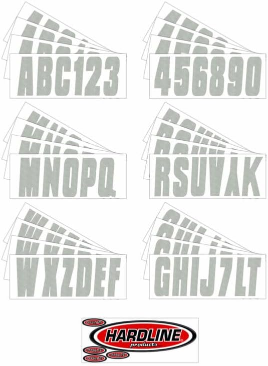 Hardline Products Series 200 Factory Matched 3-Inch Boat & PWC Registration Number Kit - SIL200EC