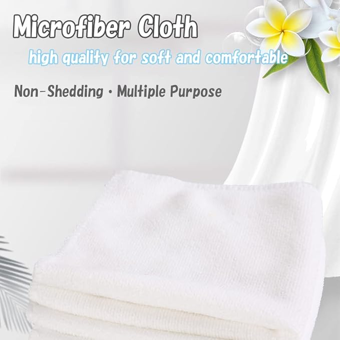 Microfiber Cleaning Cloth-50Pcs Ultra Soft Highly Absorbent Rags, Reusable - Image 3