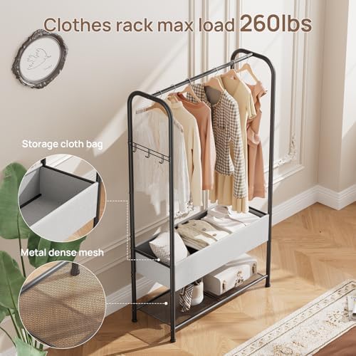 golpart freestanding metal garment rack - heavy duty, front angle view