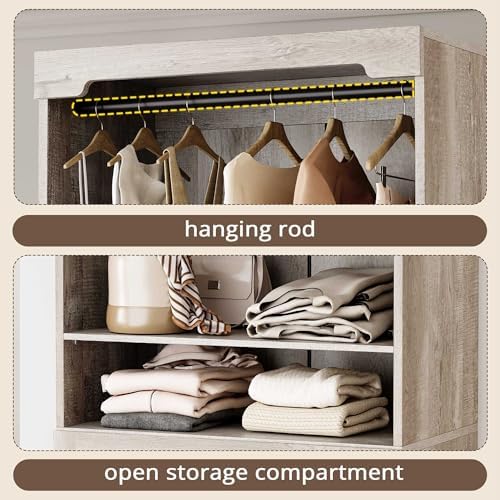 ironck freestanding closet system with adjustable shelves &, package contents