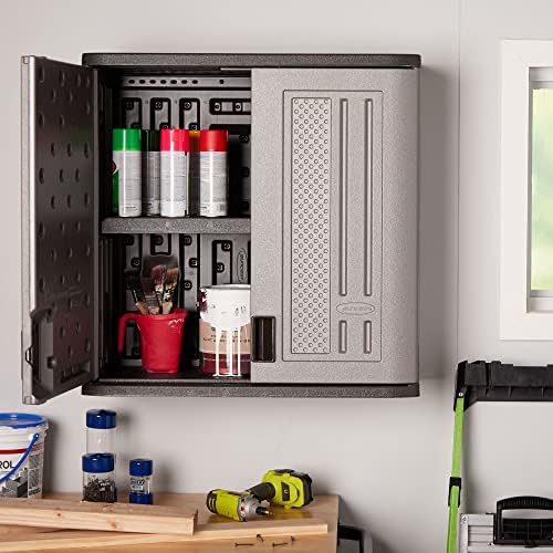 suncast 4 cu. ft wall mounted garage cabinet, view 9