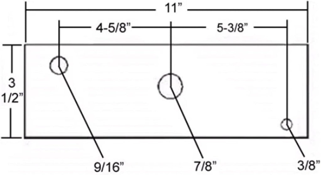 Equalizer for 2" Wide Slipper Springs 11" Long 7/8" Center Hole Trailer TREQ1304