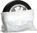 Norkmdi Car Tire Storage Bag, 4PCS 11.81" × 15.75" Extra-Large Waterproof Dustproof Vehicle Spare Tire Store Protect Cover, Polyethylene LDPE Plastic Auto Tyre Storage Cover, Universal Fit