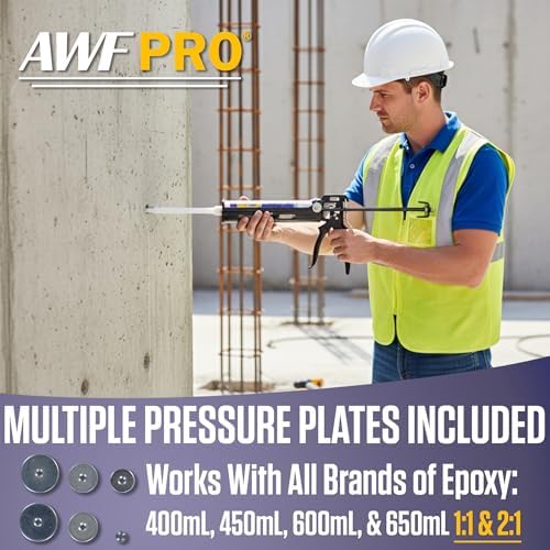 awf pro dual cartridge epoxy gun, side view