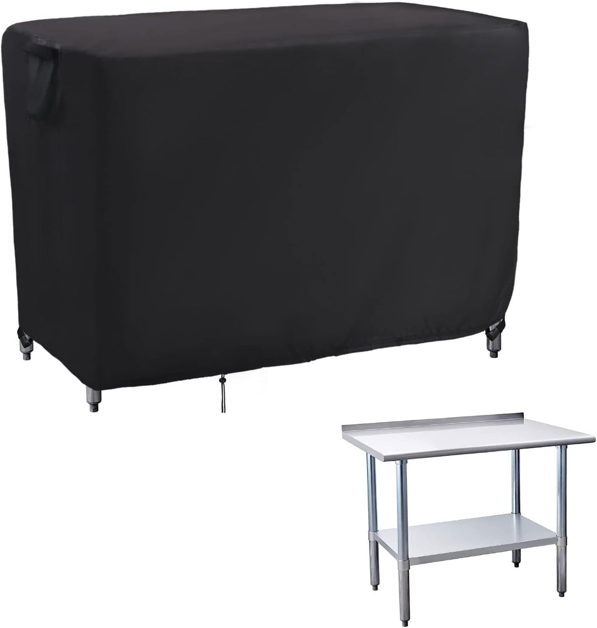 Kingling Outdoor Prep Table Covers, Waterproof Stainless Steel Table Cover