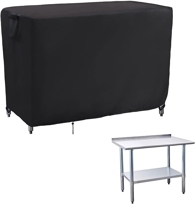 Kingling Outdoor Prep Table Cover 48 Inch, Waterproof Stainless Steel Table by Kingling