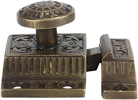 a29 cabinet latch, solid brass, windsor design, set, close-up detail