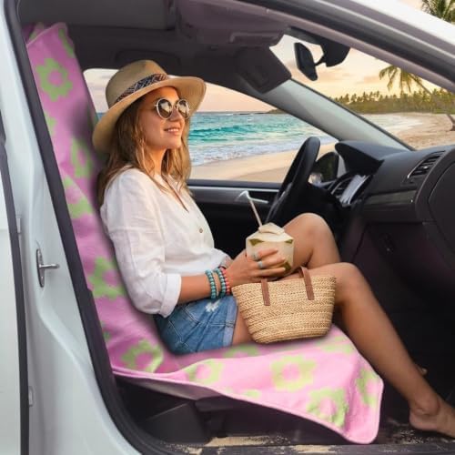 car seat cover protector front seats,for gym workout,running,swimming,beach shown in use