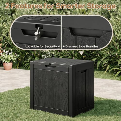 nunu lab 35 gal outdoor storage box waterproof, side view