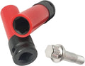 Lug Nut Socket, Flower Design, Manufacturer Part Number: 4218, Red & Black Wheel Lug Nuts Socket