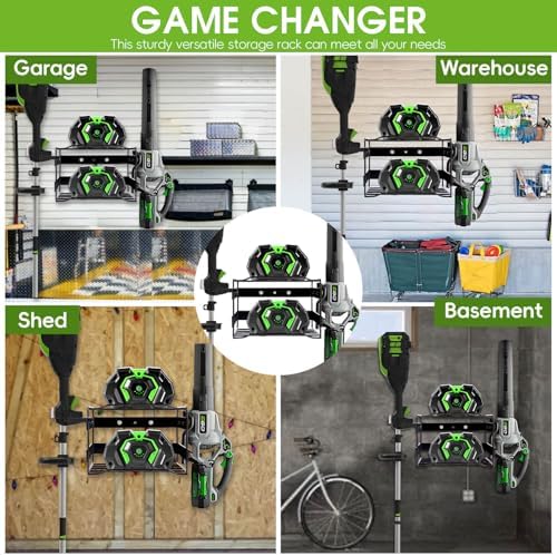 power tool organizer wall mount - heavy duty, side view
