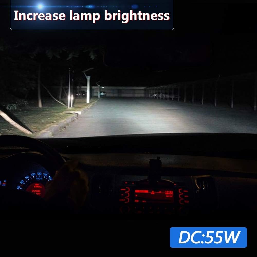 12V 55W HID Ballast, 2PCS Super Slim Universal Xenon Headlight Kit | Fast Start Digital Ballast for H1/H3/H4/H7/H8/H11/H13/9003/9005/9006/9007, Plug & Play Installation