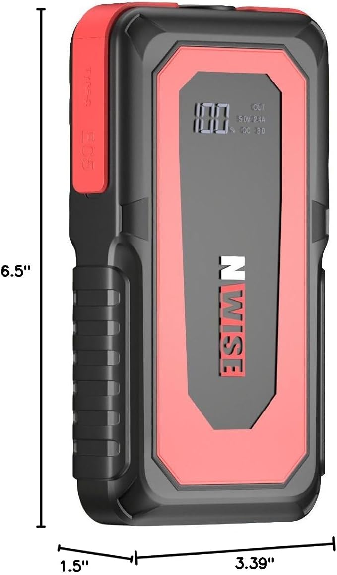 NWISE Car Jump Starter, 2000A Peak 20000mAh Portable Battery Pack - Image 9
