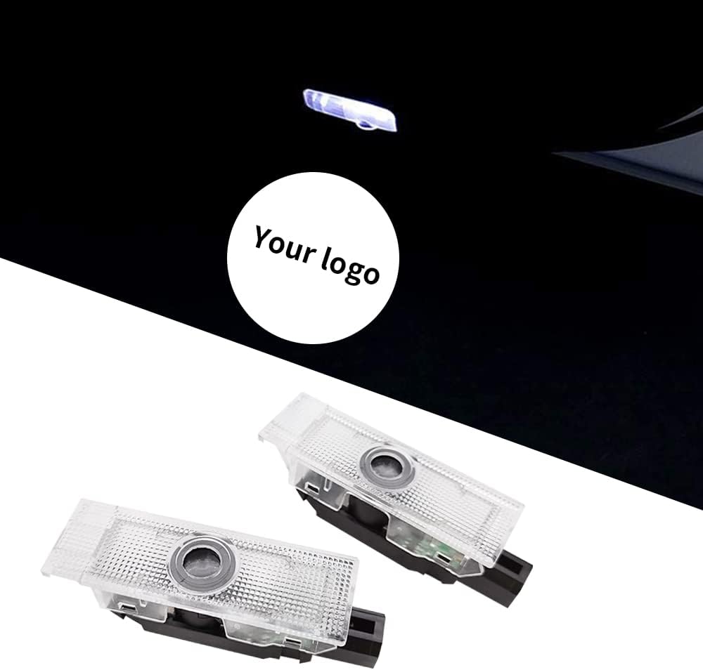 Custom Car Door Logo Lights 2pcs Compatible for Challenger 2015-present, Welcome Ghost Shadow Light Laser Courtesy LED Projector Puddle Lamps Car Accessories (Custom Logo 01)