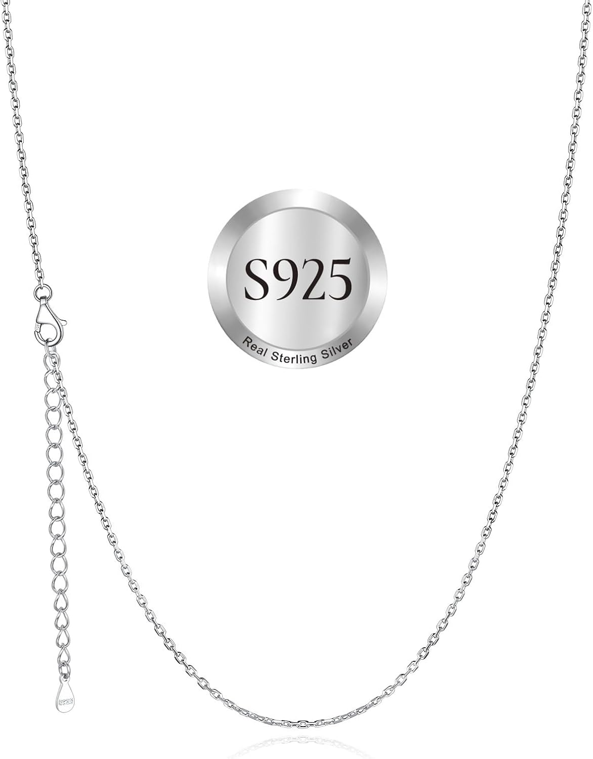 silvercute 925 sterling silver necklace for women,1mm/1.3mm/1.5mm/1.6mm thin, main product view