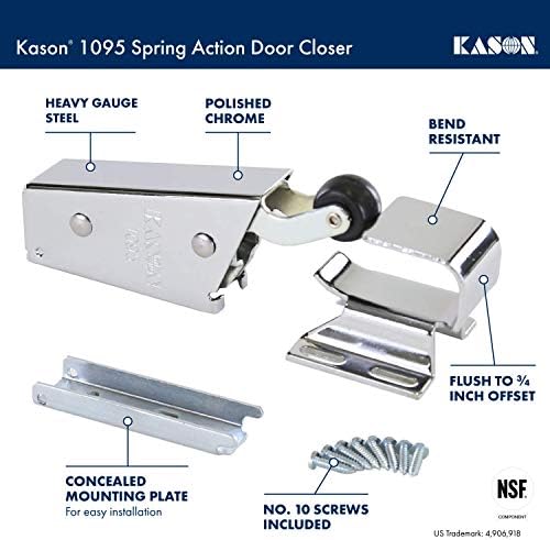 kason 1095 spring action door closer and adjustable shown in use