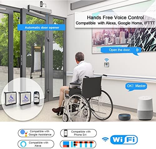 handicap door opener for disabled people, low energy, side view