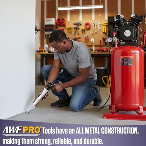 awf pro dual cartridge epoxy gun showing dimensions