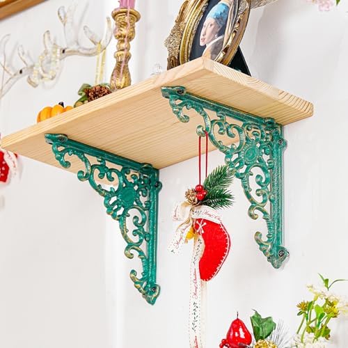 sungmor vintage cast iron shelf brackets - 2, close-up detail