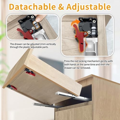undermount soft close heavy duty drawer slides 21, side view