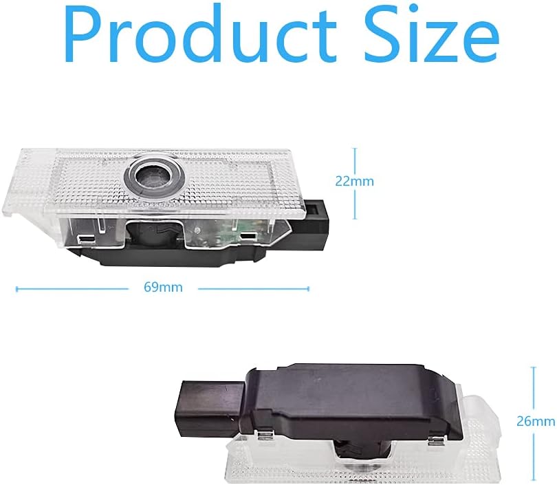 Custom Car Door Logo Lights 2pcs Compatible for Challenger 2015-present, Welcome Ghost Shadow Light Laser Courtesy LED Projector Puddle Lamps Car Accessories (Custom Logo 01)