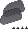 2 Pack Car Window Shades, Breathable Mesh Side Window Sun Shade, Sun Blocker Protection for Car Windows, Automotive Interior Sun Protection Accessories for Baby, Kids and Pets (Black)
