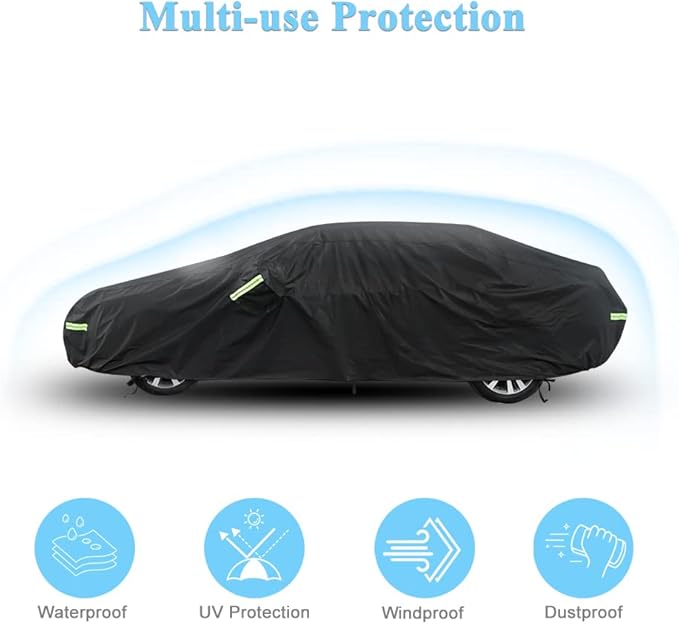 Car Cover Custom Fit for Toyota Camry, Waterproof All Weather Full Exterior - Image 3
