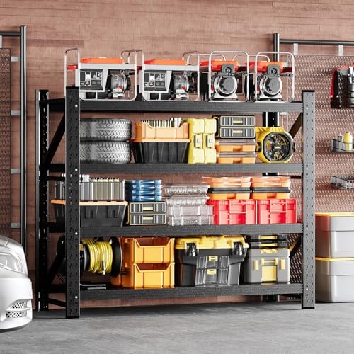 miiiko 48" w storage shelves,3000lbs metal garage storage, view 9