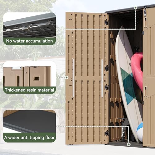 aoxun outdoor storage shed with floor, 64 cu.ft, package contents