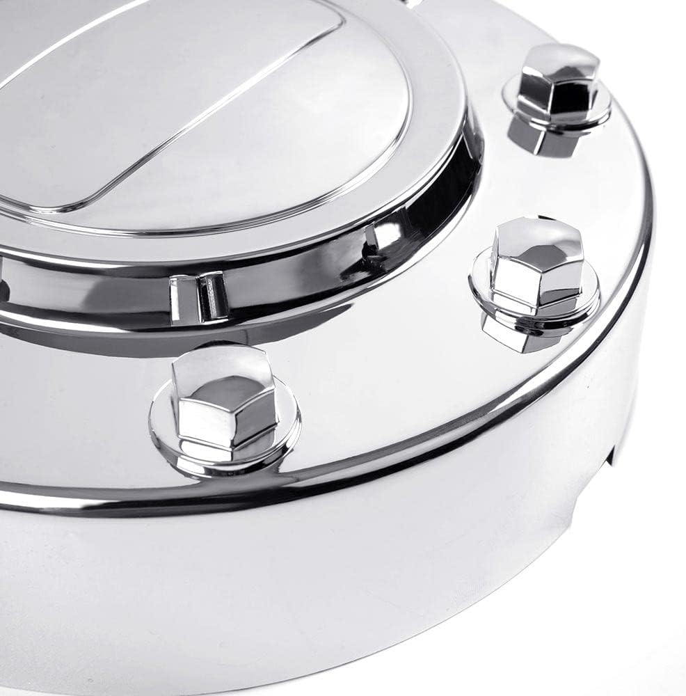 ALLGOOD Front Alloy Wheel Center Caps, Fit Dodge Ram 3500 2011-2016 1-TON Dually, Front Chrome Hub Caps, 1PCS