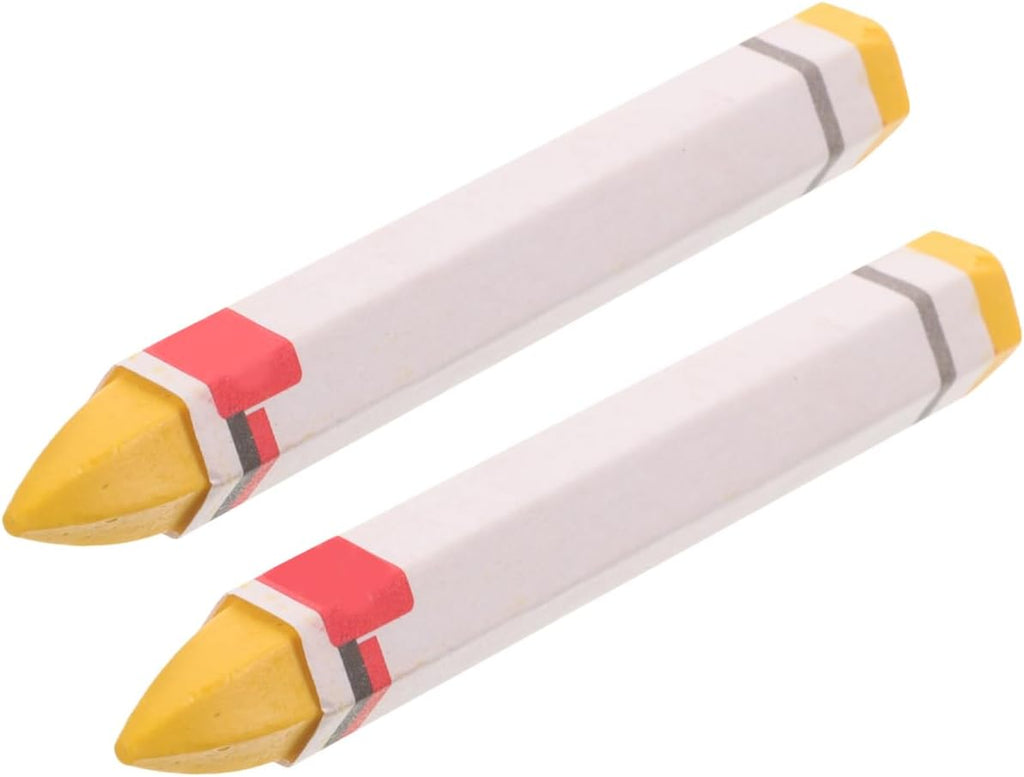 IMIKEYA 2Pcs Tire Marking Crayon Yellow - Industrial Wax Crayon Tire Marker Pens for Marking on Rubber, Leather, Fabric, Wood, Metal, roofing felt and Concrete
