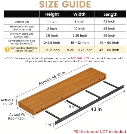 floating shelf bracket heavy duty,decorative floating shelf hardware shown in use
