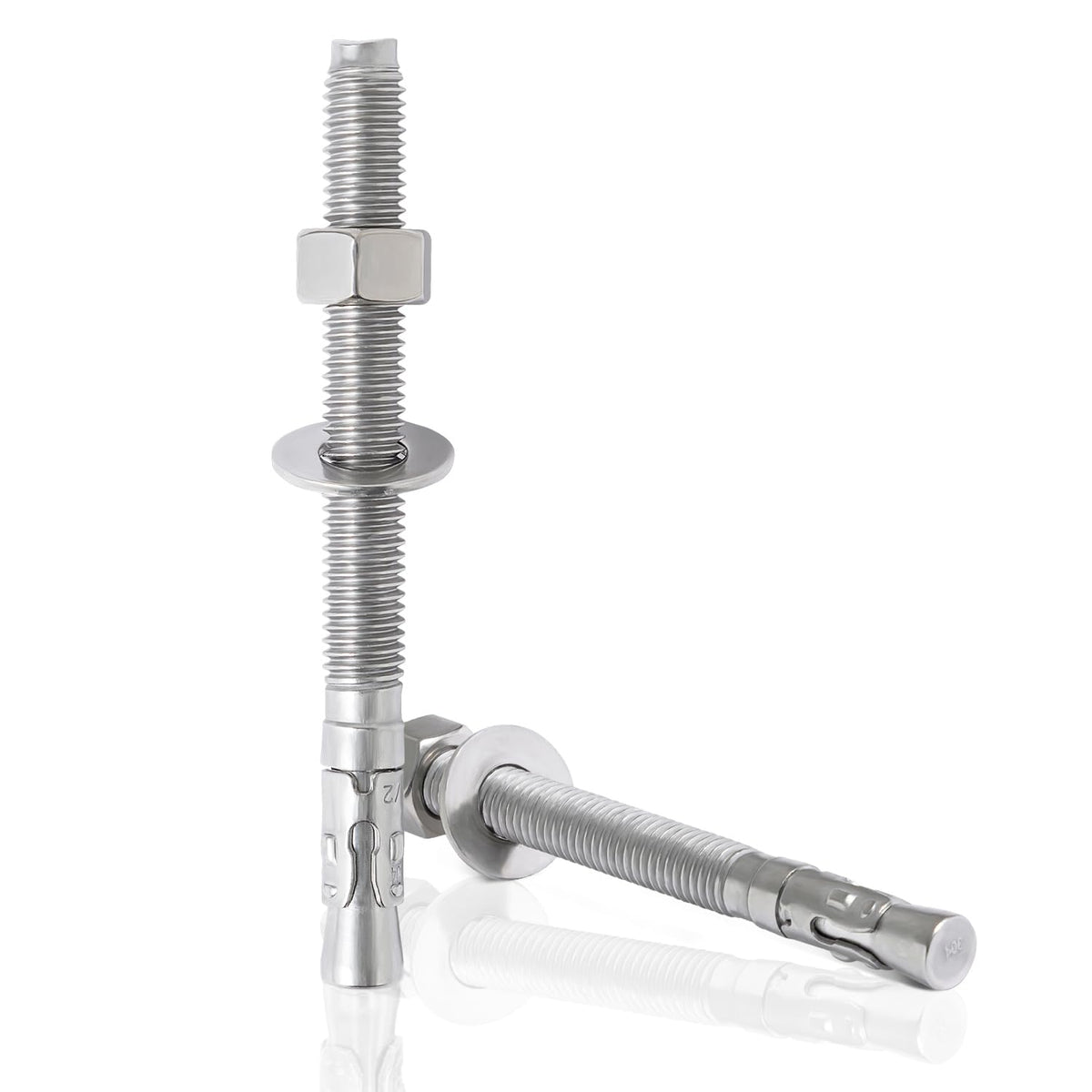 lionmax 12pcs 1/2" x 5-1/2" stainless steel concrete, main product view