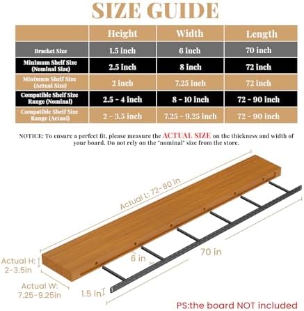 large shelf brackets long floating shelf bracket invisible shown in use
