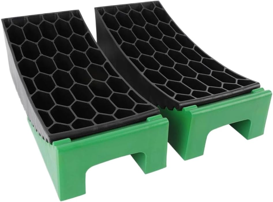 Curved Leveling Block Set 6 Pcs 35000 Lb Load Capacity Portable RV Curved Leveler with Anti Slip Pads Compatible with Campervan Trailer Motorhome