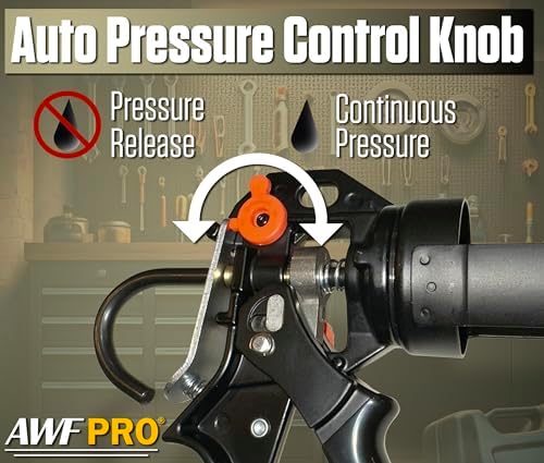 awf pro 10 oz dual thrust caulk gun, close-up detail