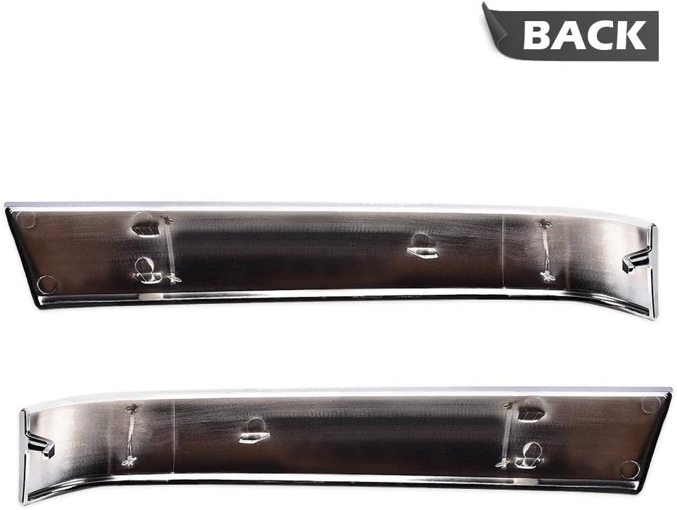 PIT66 Grille Trim Set Fit Chevy Silverado 1500 Classic HD 2500 3500 03-07 | 2PCS Chrome Front Grille Trim Molding Inserts, Driver & Passenger Side, Fit Silverado 1500 Classic HD 2500 3500 2003-2007