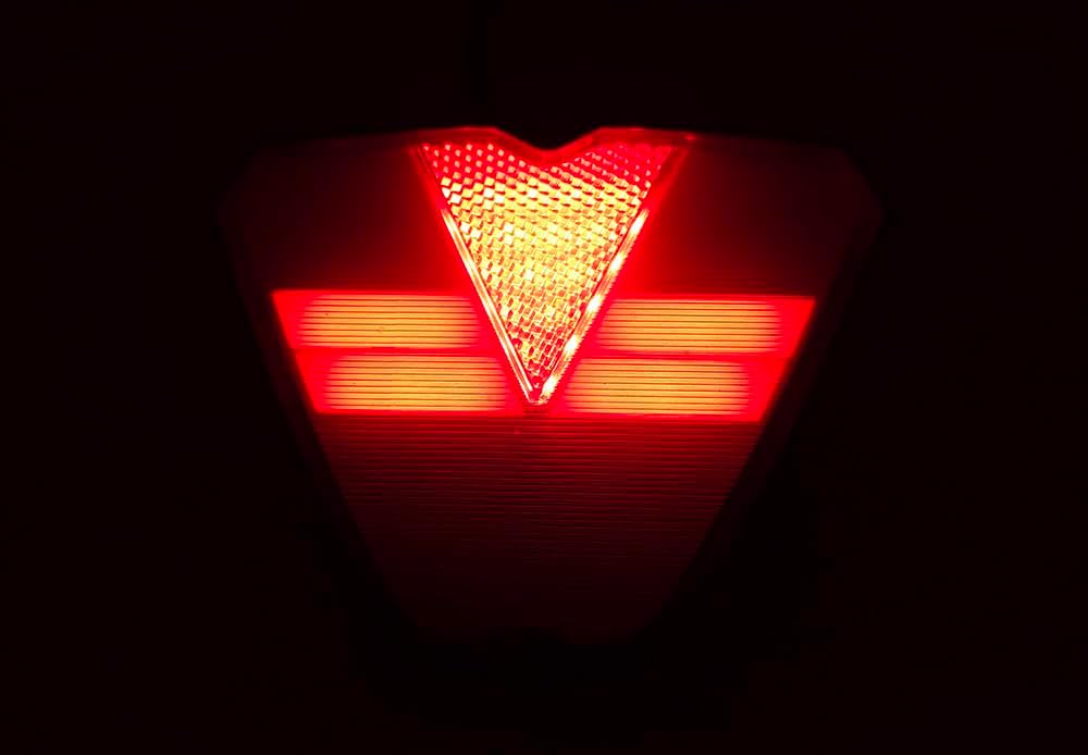 Towing Trailer Hitch Cover Tow Hitch Red LED Brake Light Sequential Turn Signal Lamp V Shape Strobe Flash for 2" Receiver SUV Pickup Truck