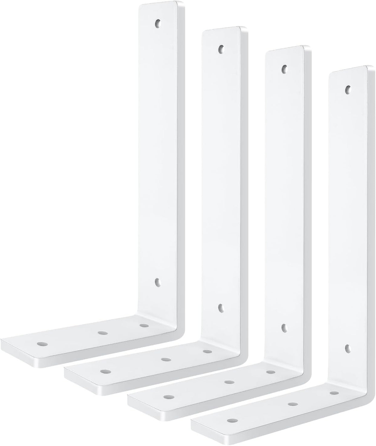 white floating shelf bracket 12 inch, 4 pack, main product view